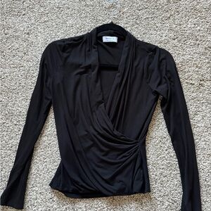 Bailey 44 Black Wrap Blouse